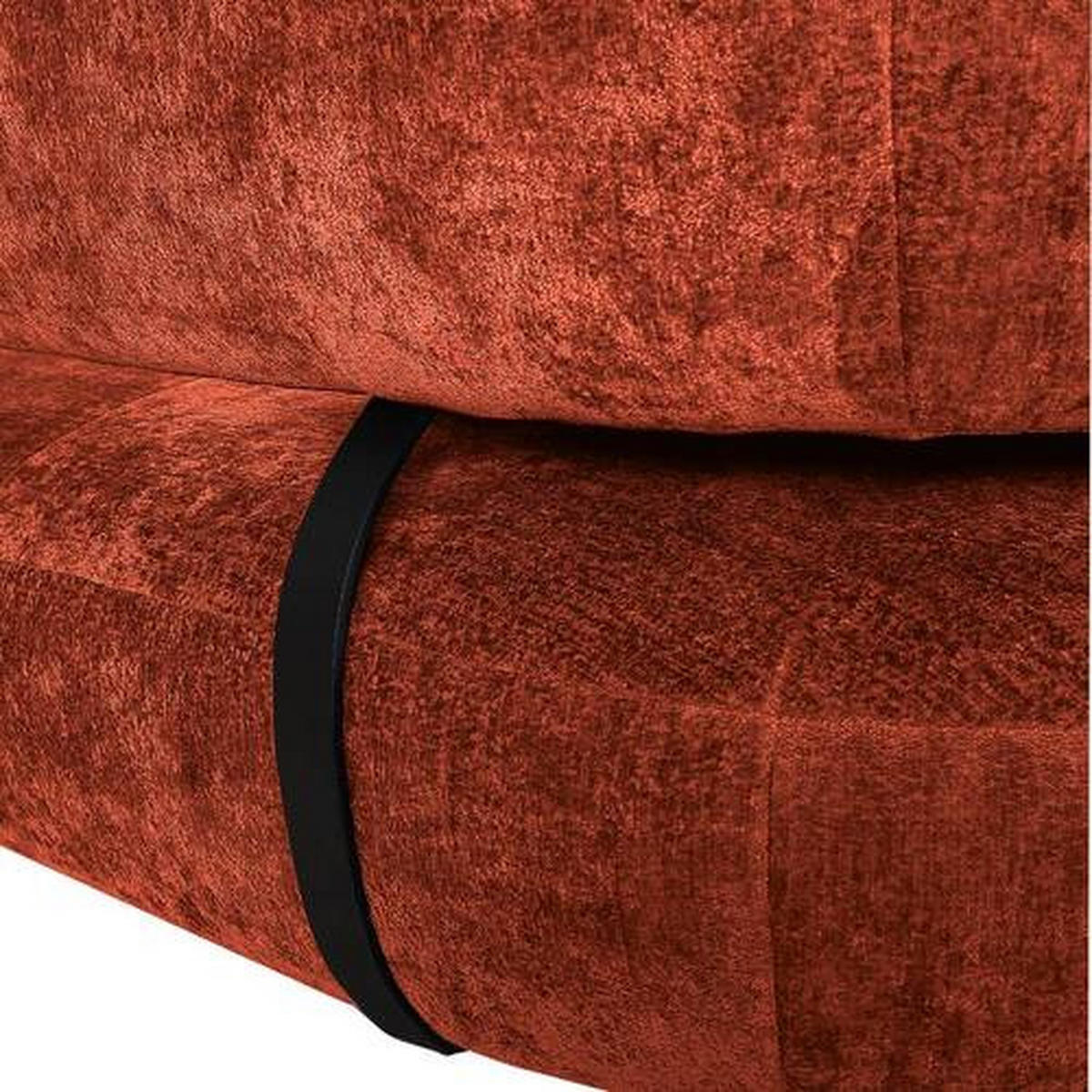ECKSOFA in Chenille Kupferfarben  - Schwarz/Kupferfarben, Design, Holz/Textil (200/265cm) - Landscape
