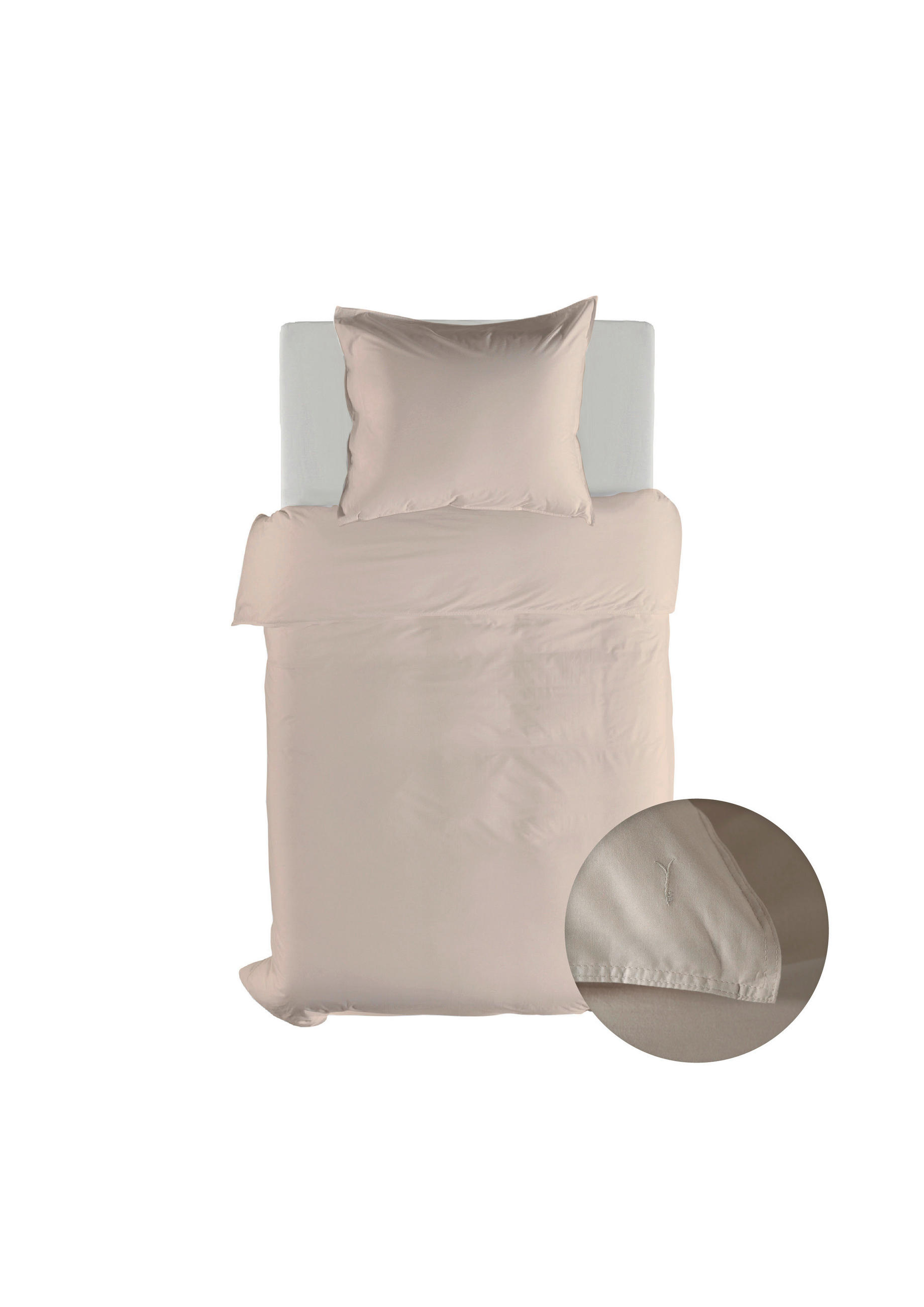 BETTWÄSCHE 2-teilig Suite-Nairobi Renforcé 135/200 cm  - Sandfarben, Basics, Textil (135/200cm)