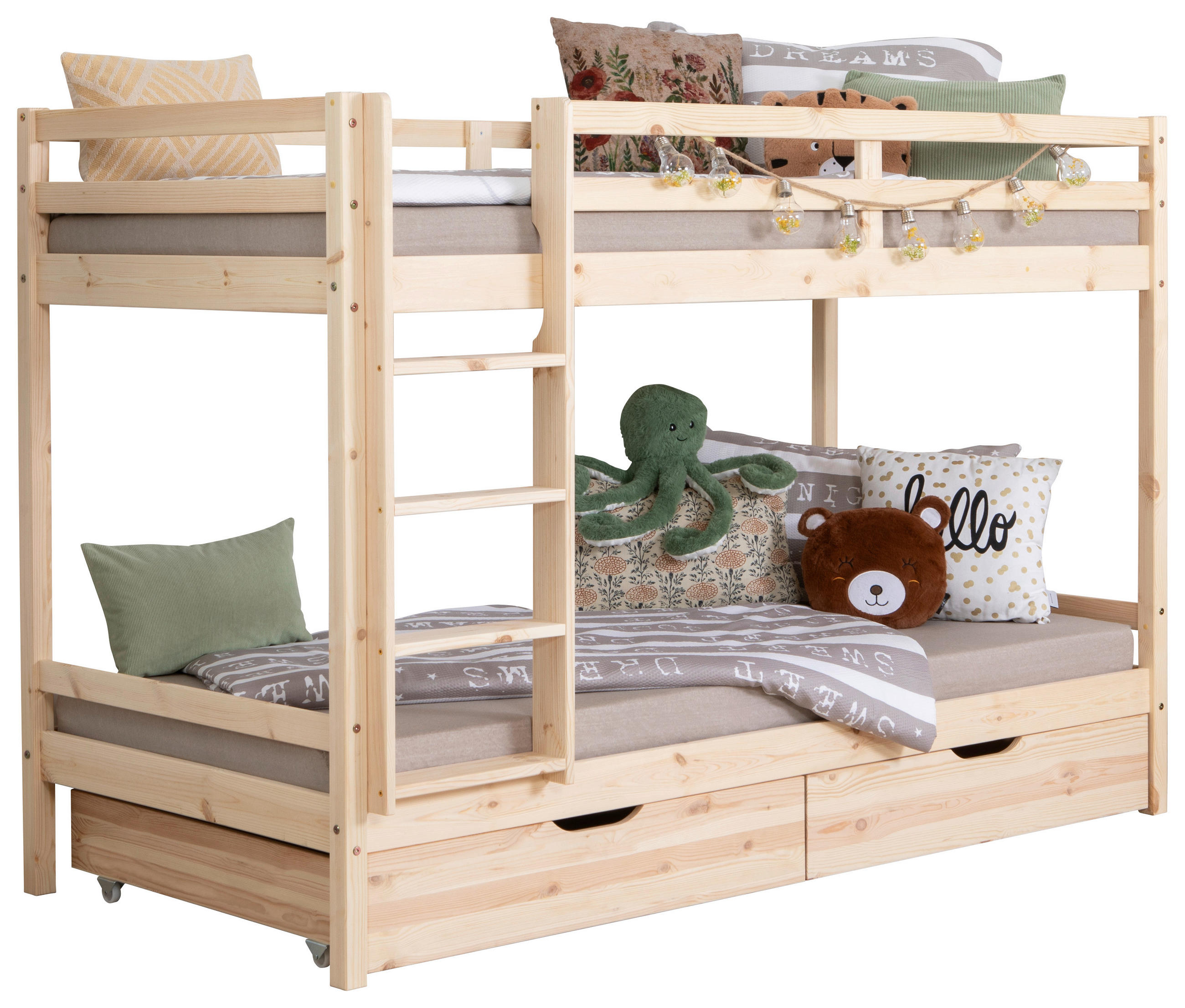ETAGENBETT Naturfarben  - Naturfarben, MODERN, Holz (90cm) - MID.YOU