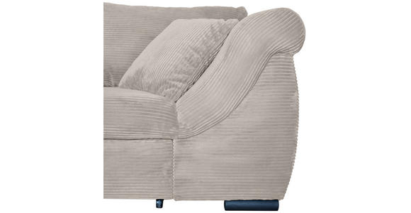 ECKSOFA Beige Cord - Beige/Schwarz, KONVENTIONELL, Textil/Metall (168/258cm) - Carryhome