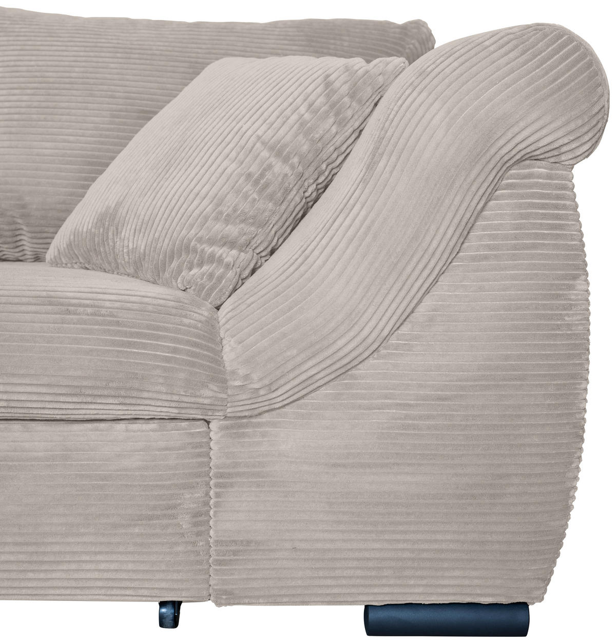 ECKSOFA Beige Cord  - Beige/Schwarz, KONVENTIONELL, Textil/Metall (168/258cm) - Carryhome