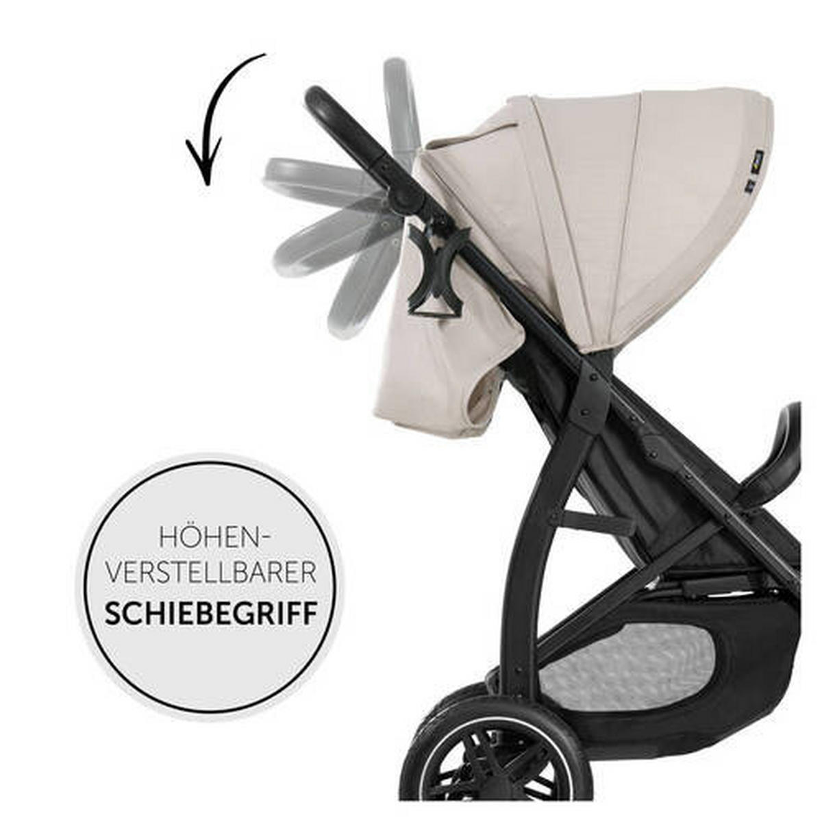 BUGGY RAPID 4D  - Beige/Schwarz, Basics, Textil (92/57/110cm) - Hauck