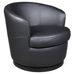 DESIGNSESSEL in Echtleder Schwarz  - Schwarz, Design, Leder/Kunststoff (76/74/75cm) - Xora