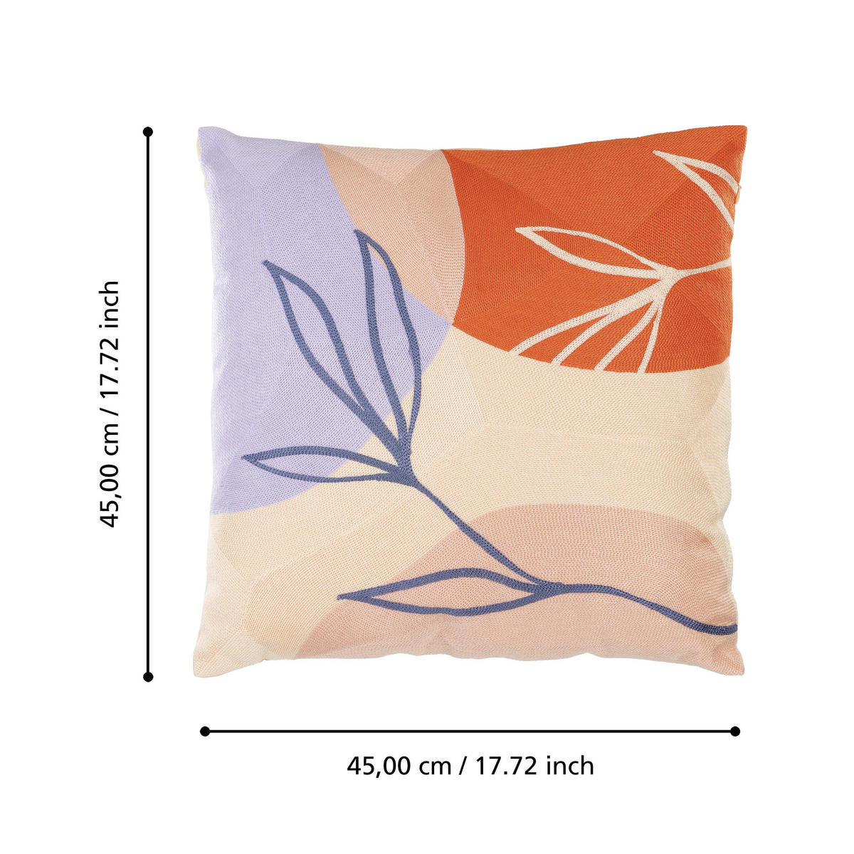 ZIERKISSEN  45/45 cm   - Pink/Lila, Basics, Textil (45/45cm) - Eglo