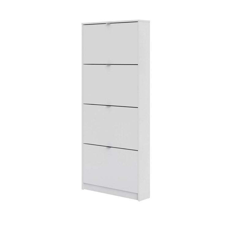 SKOSKÅP 70,3/162/16,55 cm  - vit/aluminiumfärgad, Design, metall/trämaterial (70,3/162/16,55cm) - Best Price