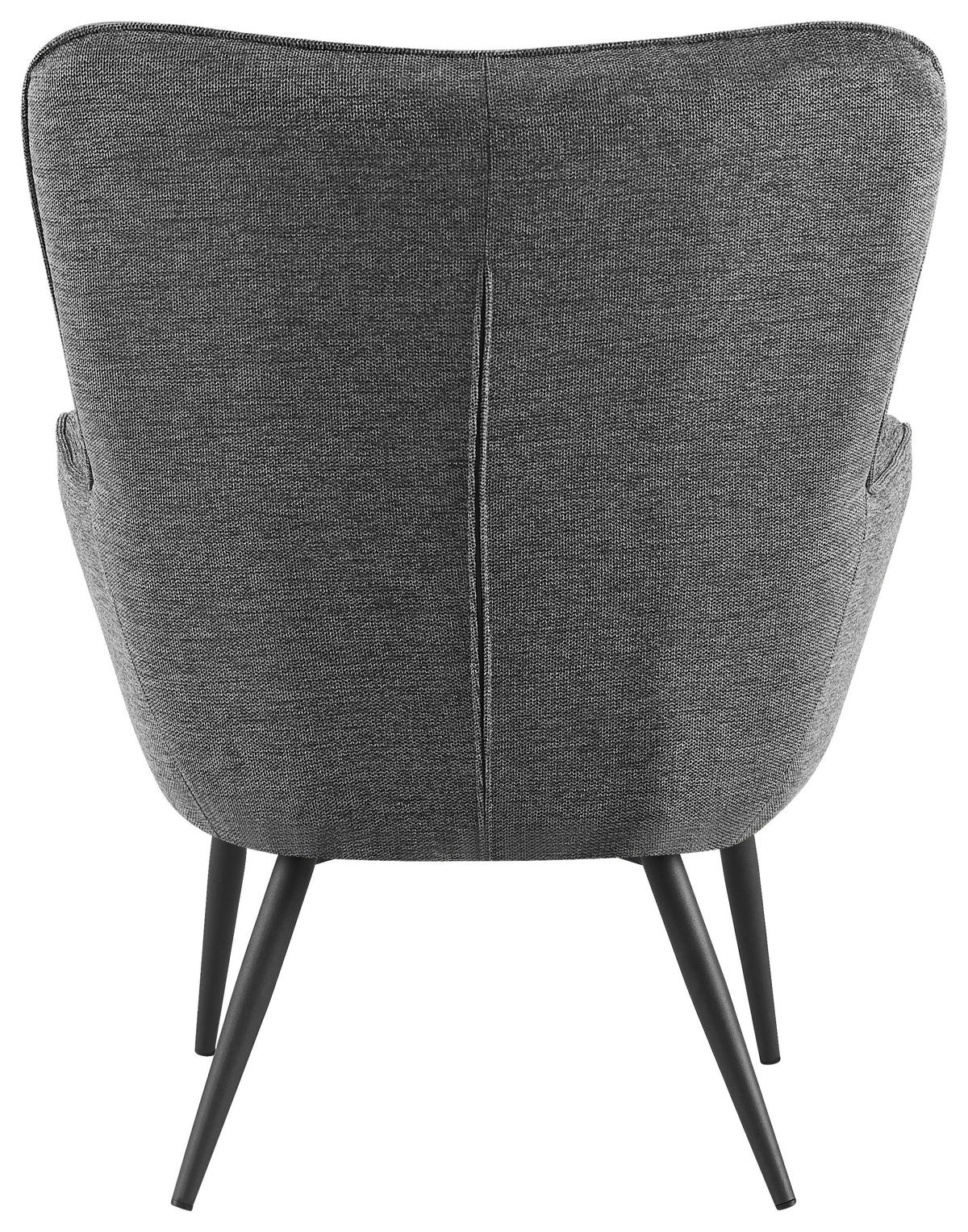 SESSEL in Webstoff Grau  - Grau, Design, Textil/Metall (73/98/79cm) - Ti'me