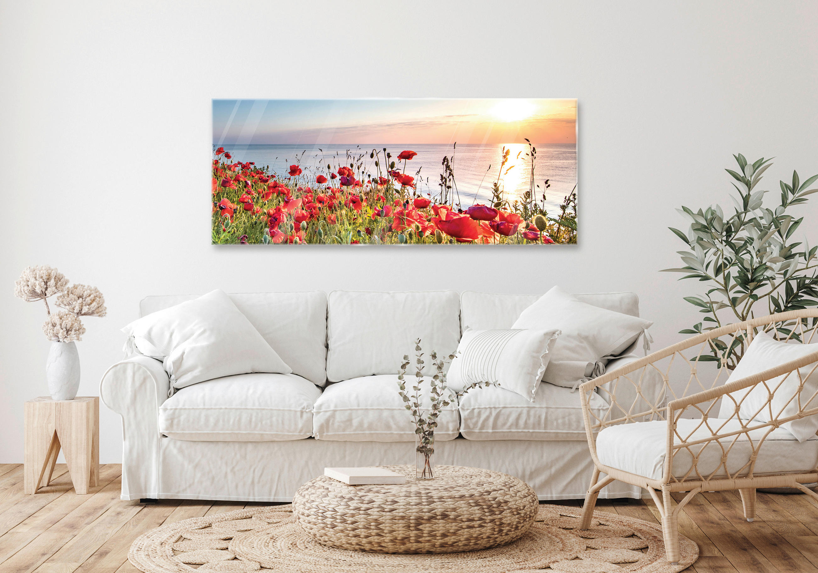GLASBILD Landschaft & Natur  - Multicolor, Natur, Glas (50/125/1,40cm) - Euroart