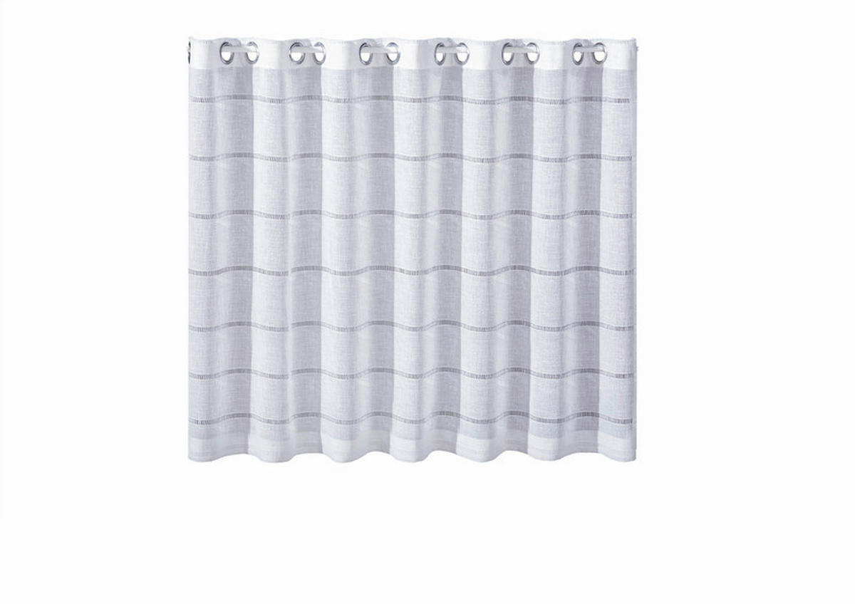 KURZGARDINE  140/75 cm  - Weiß, KONVENTIONELL, Textil (140/75cm)