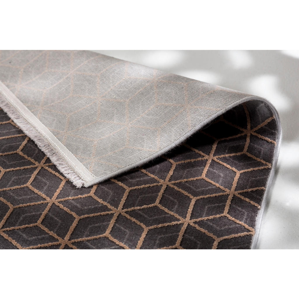 Thumbnail - Joop! Webteppich Metric, Anthrazit, Textil, rechteckig, 170x240 cm, für Fußbodenheizung geeignet, antistatisch, Teppiche...