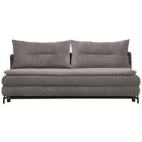 SCHLAFSOFA in Webstoff Graubraun  - Graubraun/Schwarz, MODERN, Textil/Metall (208/73/92/102cm) - Novel