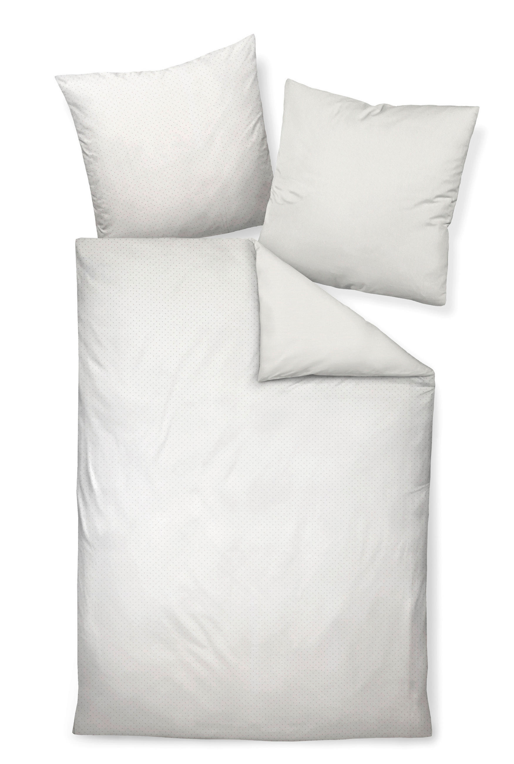 WENDEBETTWÄSCHE Biber 135/200 cm  - Grau, Basics, Textil (135/200cm) - Janine