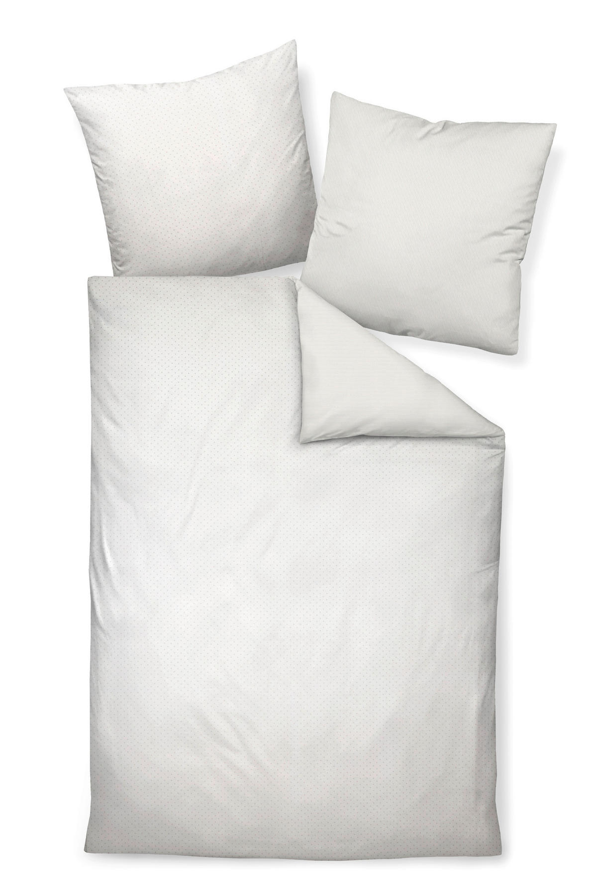 WENDEBETTWÄSCHE Biber 135/200 cm  - Grau, Basics, Textil (135/200cm) - Janine