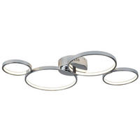 LED-TAKLAMPA Solexa 75/50/7,4 cm  - vit/kromfärg, Modern, metall/plast (75/50/7,4cm)
