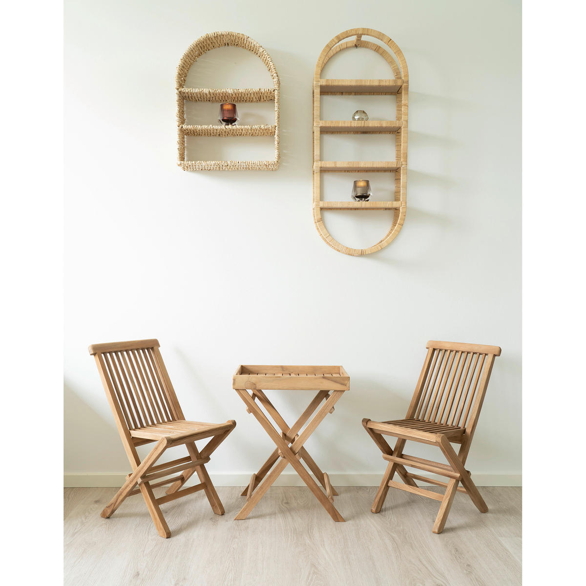 GARTENSTUHL-SET Holz Teakfarben  - Teakfarben, MODERN, Holz (31/58/42cm) - MID.YOU