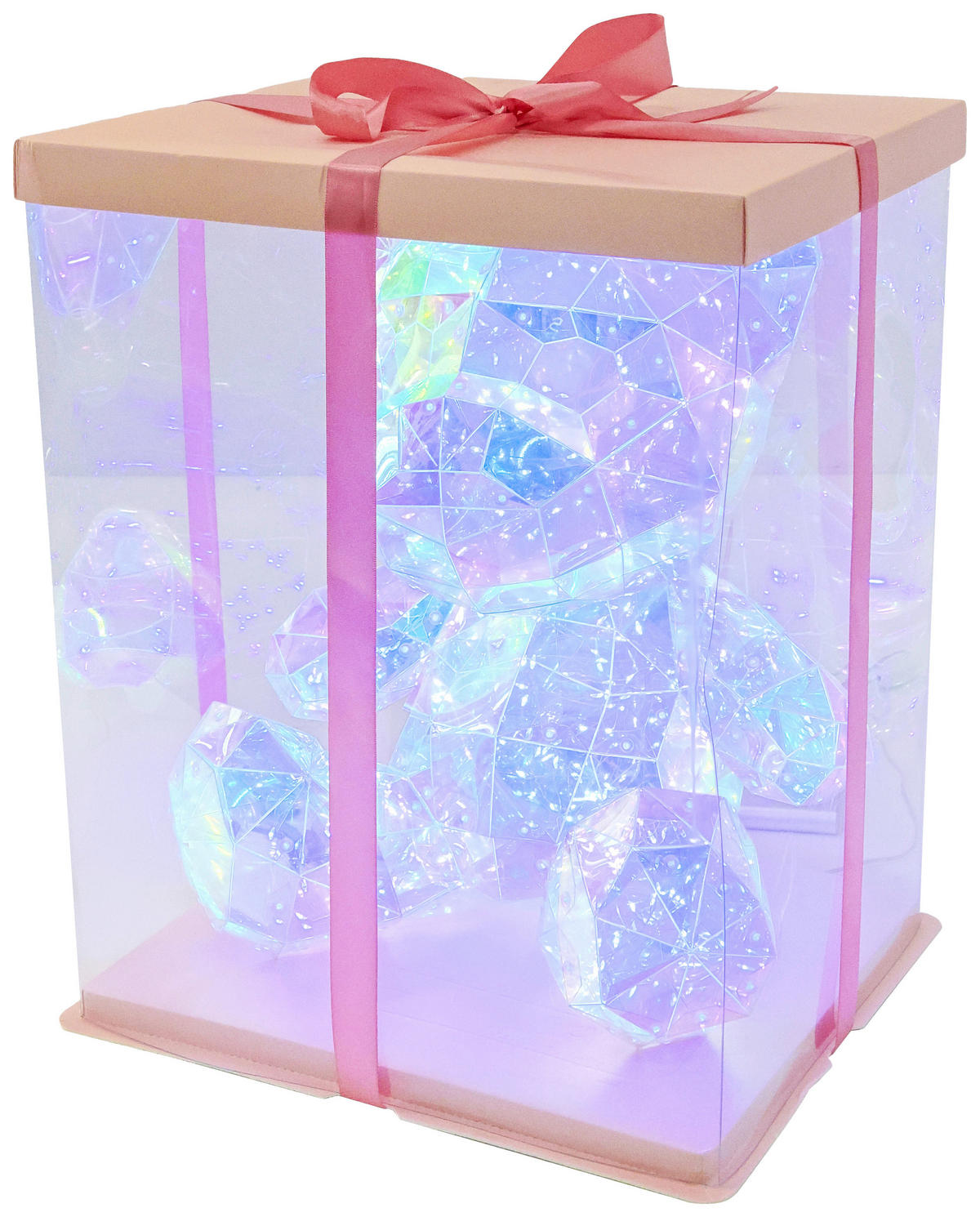 LED-DEKOLEUCHTE Bear 32/28,5/40 cm   - Transparent, LIFESTYLE, Kunststoff (32/28,5/40cm) - Novel