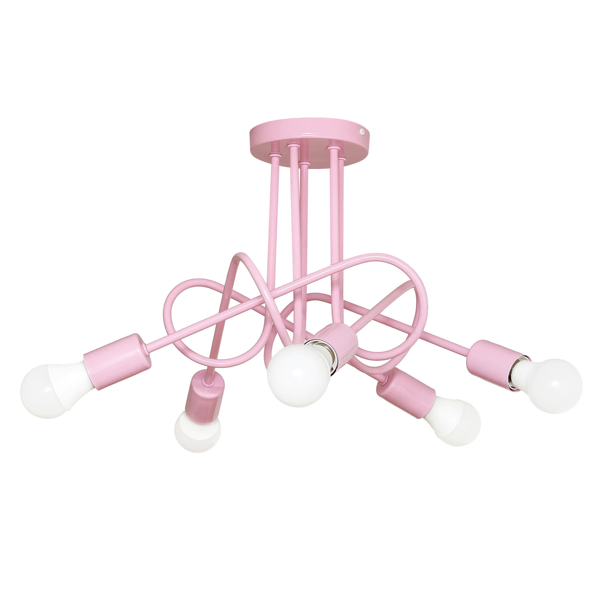 KINDERDECKENLEUCHTE OXFORD 50/50/31 cm   - Hellrosa, LIFESTYLE, Metall (50/50/31cm)