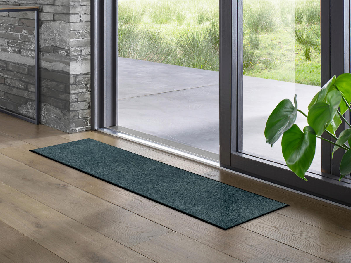 LÄUFER 35/120 cm Denim Blue Blau  - Blau, Design, Kunststoff/Textil (35/120cm) - wash+dry