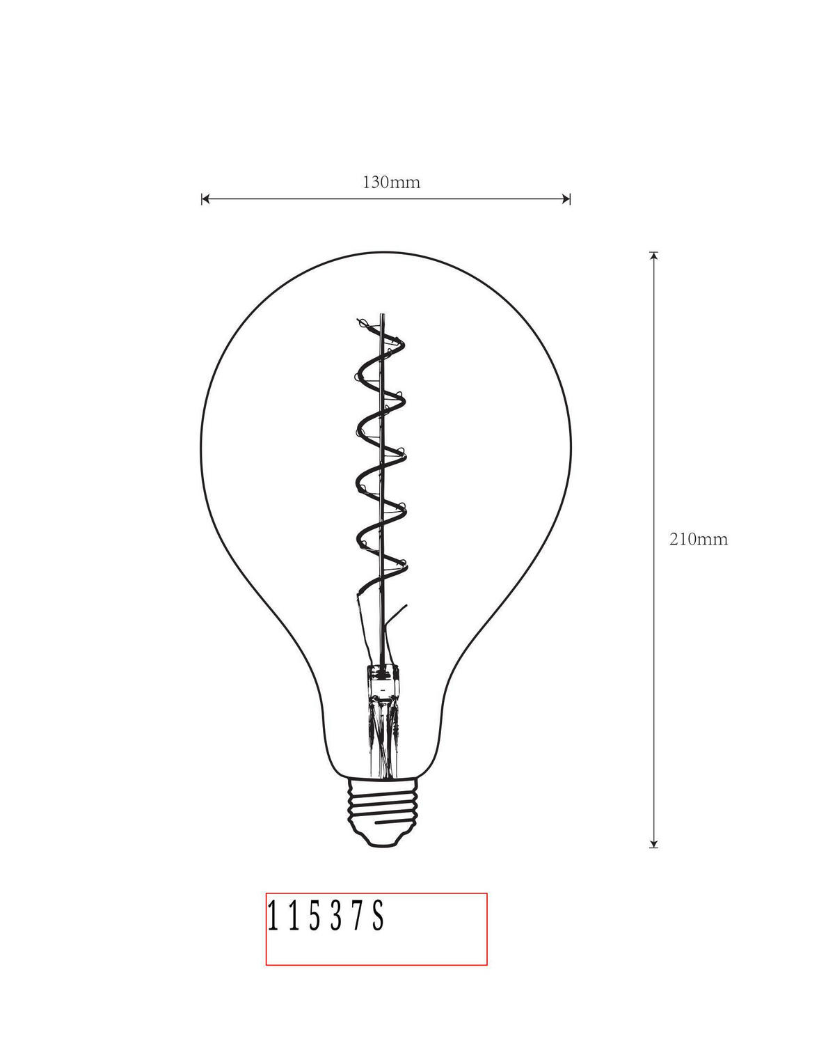 LED-LEUCHTMITTEL   E27 4 W  - Transparent/Messingfarben, Design, Glas/Textil (13/21cm) - Globo