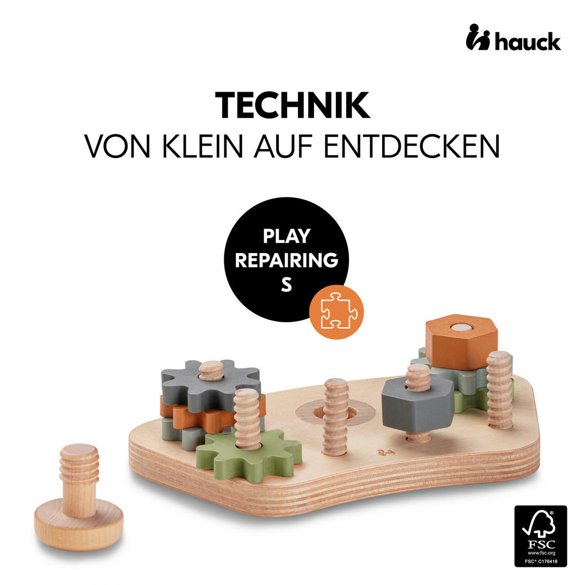 MOTORIKSPIEL - Buchefarben, Basics, Holz (20/5/11cm) - Hauck