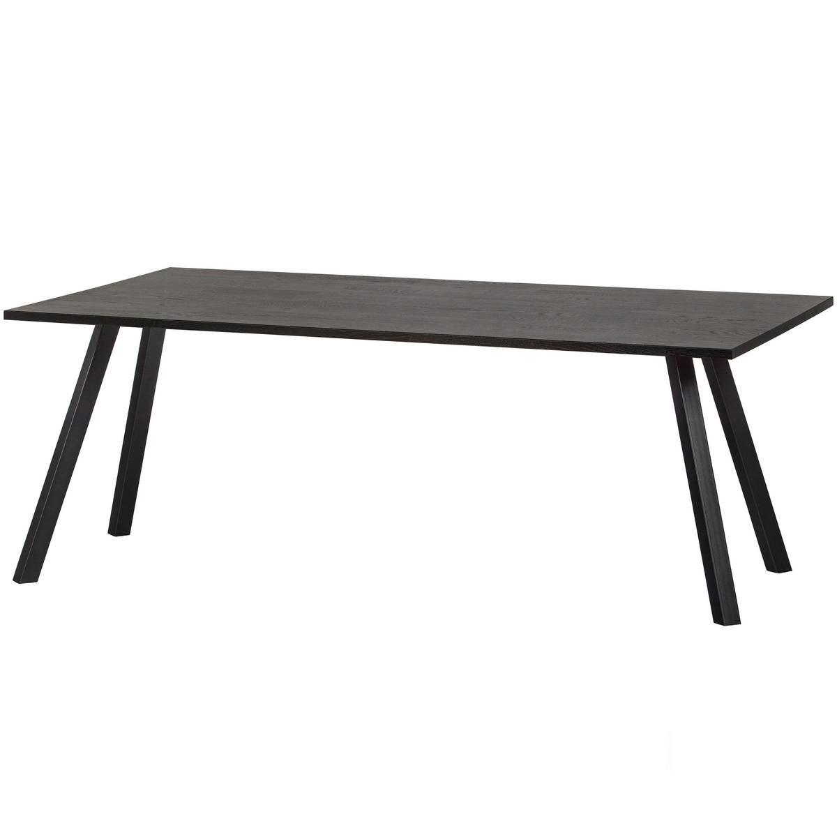 ESSTISCH in Holz, Metall 200/90/75 cm  - Schwarz, MODERN, Holz/Metall (200/90/75cm) - Livetastic