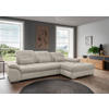 ECKSOFA in Chenille Beige  - Chromfarben/Beige, Modern, Textil/Metall (314/184cm) - Livetastic