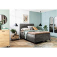 BOXSPRINGBETT 140/200 cm  in Dunkelbraun  - Dunkelbraun/Schwarz, Design, Textil/Metall (140/200cm) - Esposa