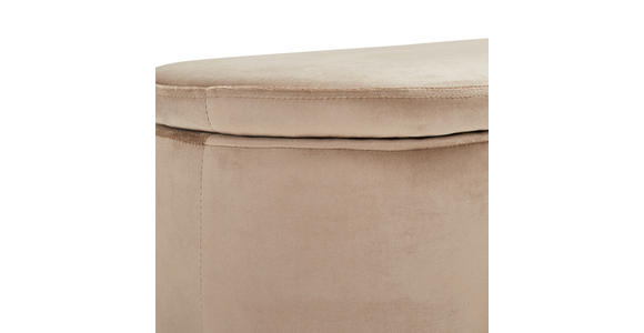 TRUHENBANK 95/43/36 cm Samt Schwarz, Graubraun - Graubraun/Schwarz, MODERN, Textil/Metall (95/43/36cm) - Novel