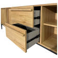 LOWBOARD WABI  in 180/60,5/40 cm  - Eichefarben/Schwarz, Design, Holz/Holzwerkstoff (180/60,5/40cm) - Xora