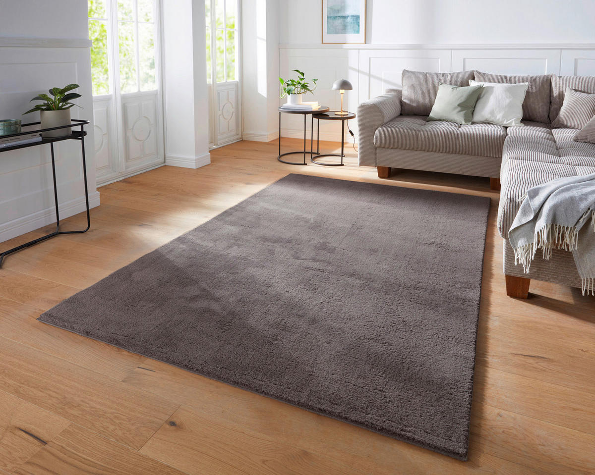 WEBTEPPICH Wohnzimmer 80/150 cm Fiona Anthrazit rechteckig  - Anthrazit, KONVENTIONELL, Textil (80/150cm) - Novel