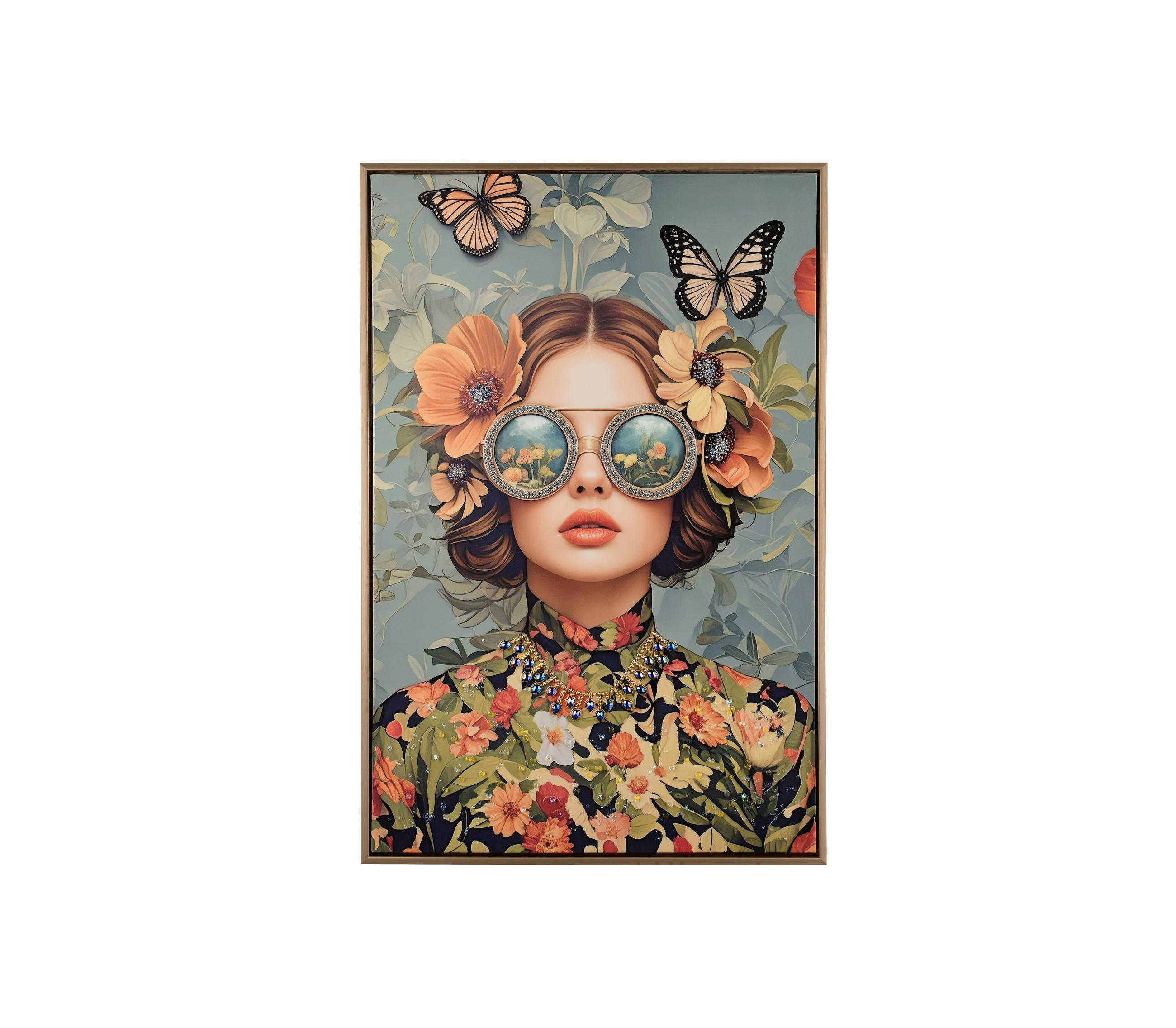 BILD Frauen Multicolor  - Goldfarben/Multicolor, Design, Kunststoff (60/90/3,8cm)