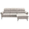 ECKSOFA in Flachgewebe Creme  260/181 cm  - Creme/Schwarz, KONVENTIONELL, Textil/Metall (260/181cm) - Beldomo Speed