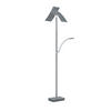 LED-STEHLEUCHTE 50/185 cm    - Nickelfarben, Design, Metall (50/185cm) - Hell