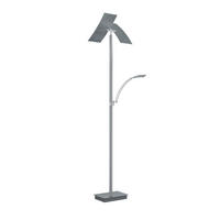 LED-STEHLEUCHTE 50/185 cm    - Nickelfarben, Design, Metall (50/185cm) - Hell