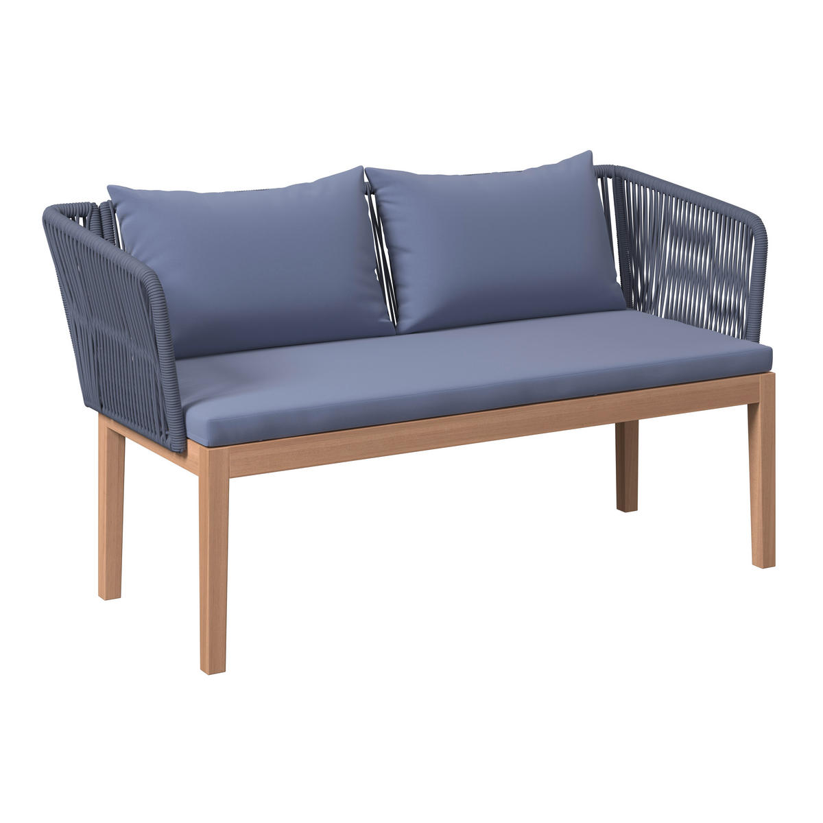 LOUNGEGARNITUR   160/74/84 cm Akazie massiv Eisen  - Akaziefarben/Grau, MODERN, Holz/Kunststoff (160/74/84cm) - Ambia Garden