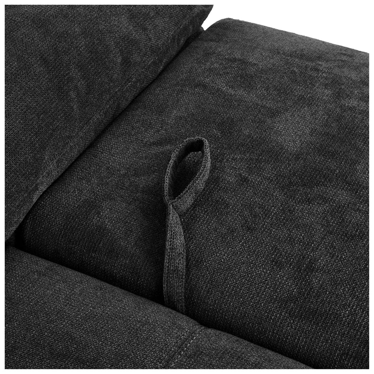 ROHOVÁ SEDAČKA, textil, černá, petrolej - petrolej/černá, Design, textil/plast (276/212cm) - Carryhome