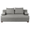 SCHLAFSOFA in Webstoff Grau  - Dunkelbraun/Grau, Design, Holz/Textil (202/85/110cm) - MID.YOU