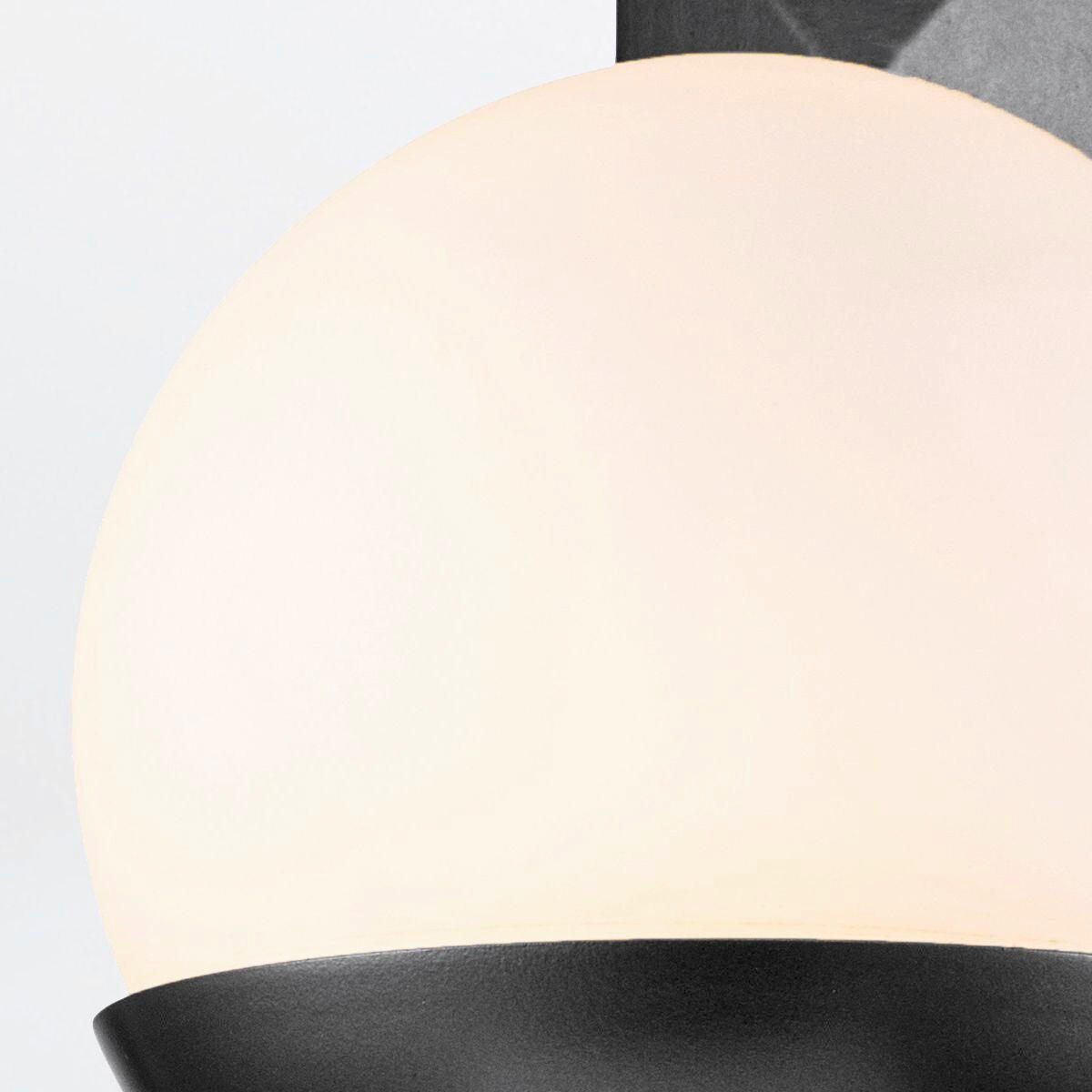WANDLEUCHTE Deco 30,5/15,2/17,1 cm  - Schwarz, Design, Glas/Metall (30,5/15,2/17,1cm) - Elstead Lighting