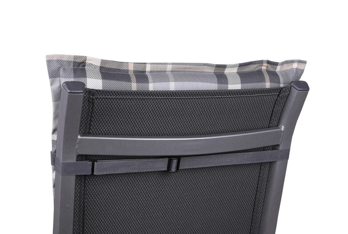 LIEGENAUFLAGE Karo  - Grau, Basics, Textil (60/6/190cm)