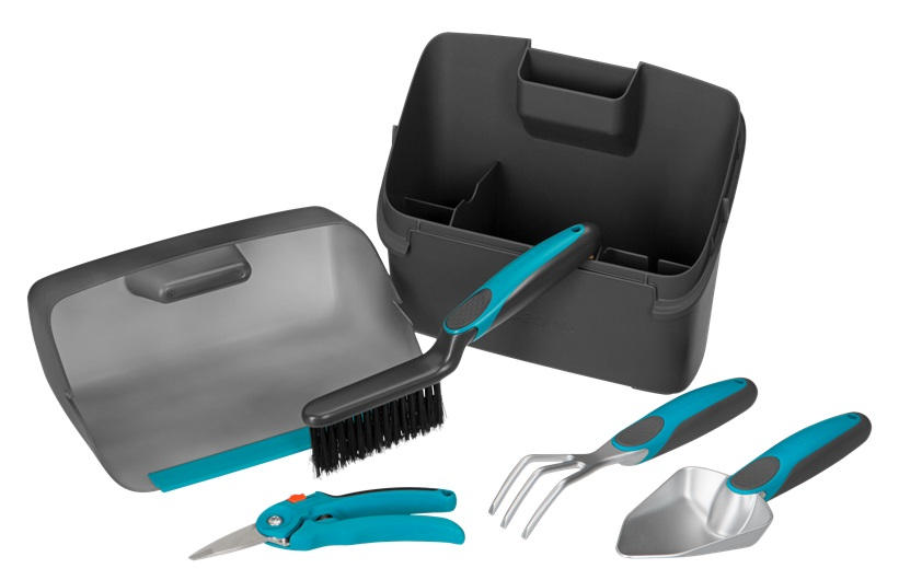 BALKON BOX - Blau/Anthrazit, Basics, Kunststoff/Metall (28/12/27cm) - Gardena
