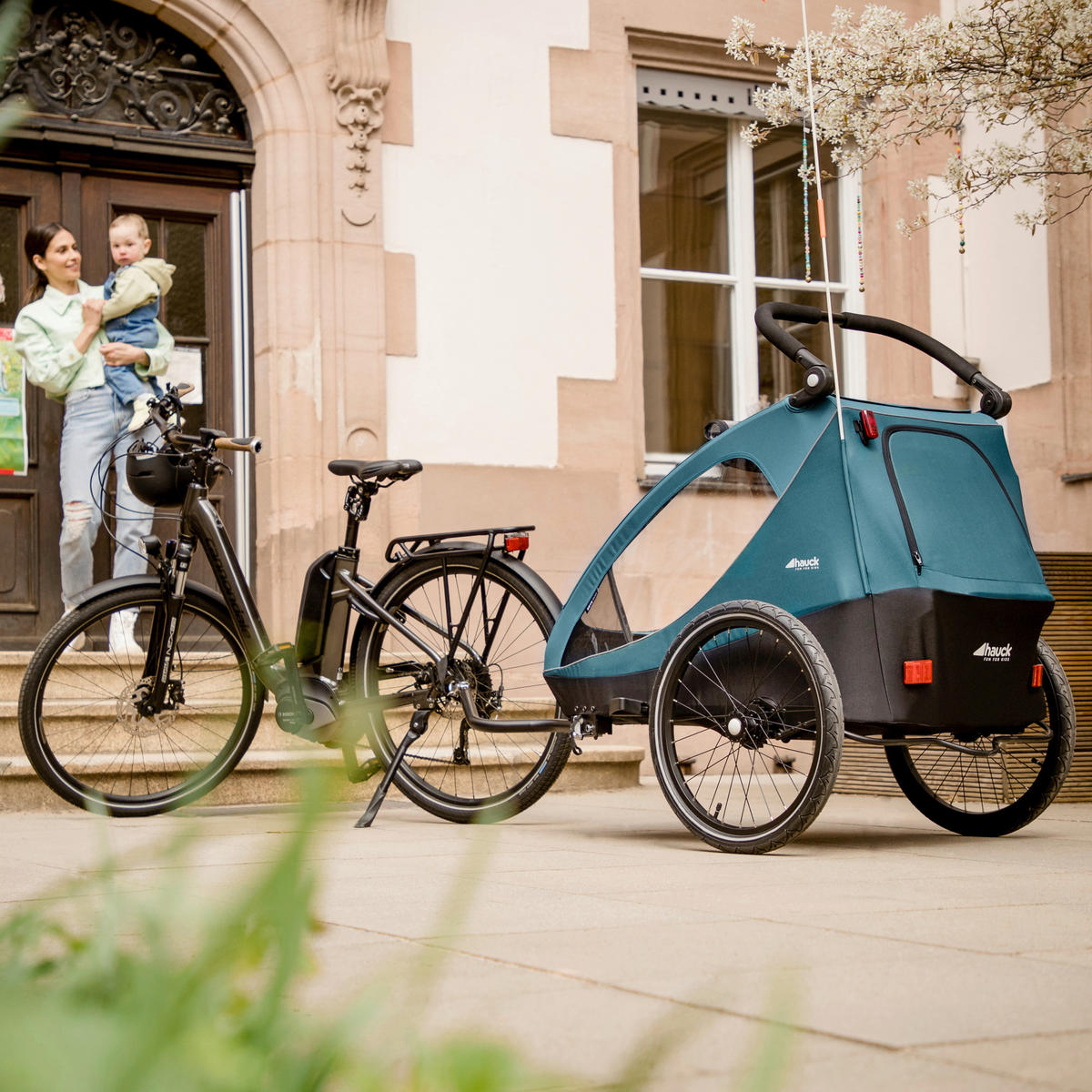 BIKE TRAILER UND BUGGY   DRYK DUO  - Grau, Basics, Kunststoff/Metall (79 /99 /118 cm) - Hauck