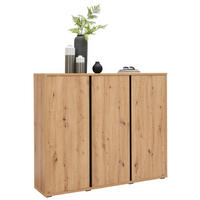 CIPŐSSZEKRÉNY 145/120/34 cm  - tölgyfa színű, Konventionell, faalapú anyag (145/120/34cm) - Xora