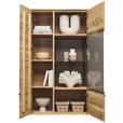 HÄNGEVITRINE in Wildeiche   - Wildeiche/Bronzefarben, Natur, Glas/Holz (76,9/137,8/37,1cm) - Valnatura