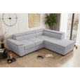 ECKSOFA  in Flachgewebe Grau  - Schwarz/Grau, KONVENTIONELL, Kunststoff/Textil (266/220cm) - Carryhome