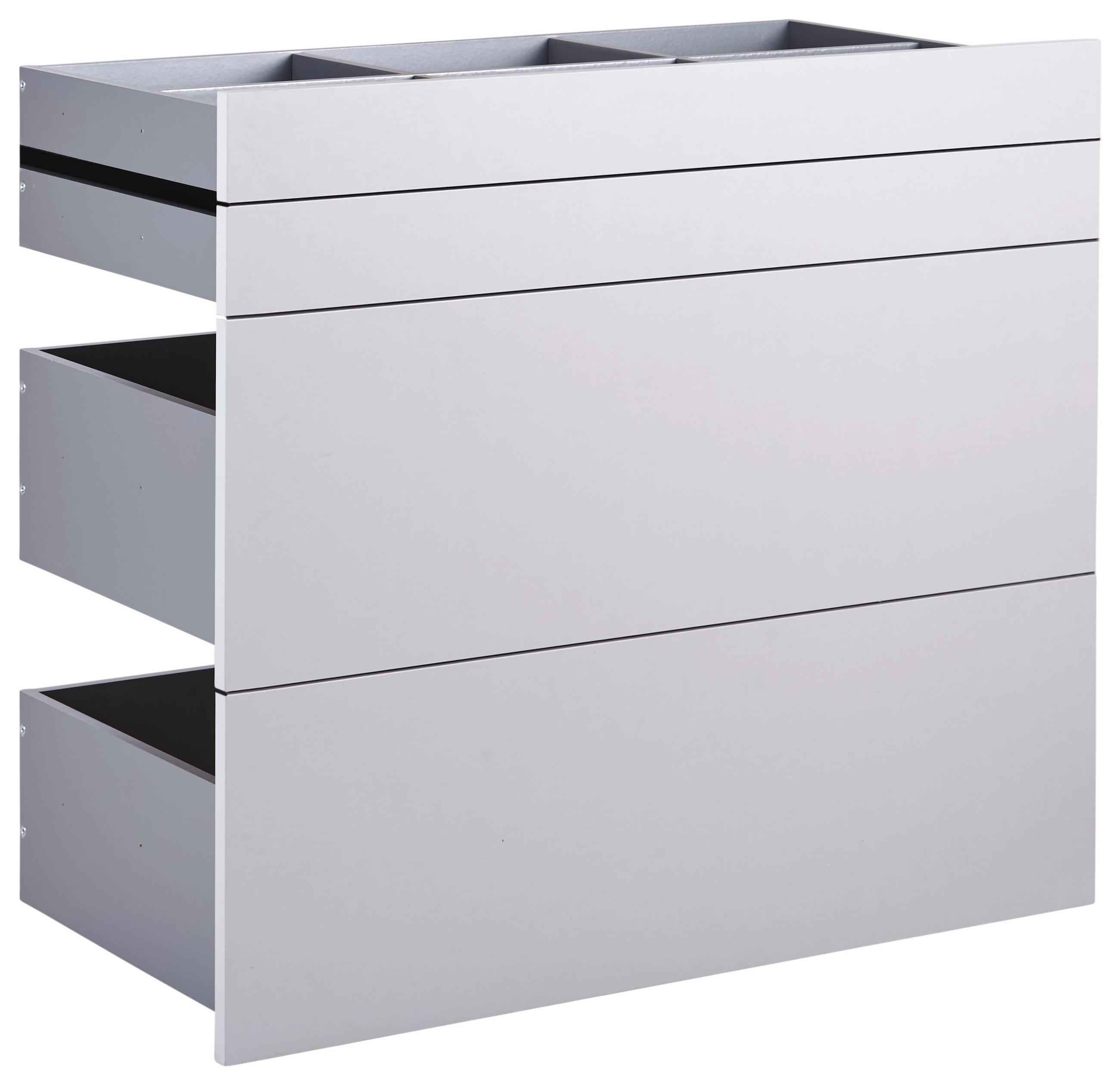 Hom`in SADA ZÁSUVIEK, svetlosivá, 90,9/82/46,8 cm