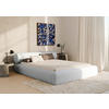 POLSTERBETT 180/200 cm,  in Hellgrau, Lattenrost, Bettkasten,  - Hellgrau/Schwarz, Design, Holz/Textil (180/200cm) - Chameo