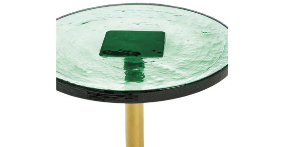 BEISTELLTISCH 37,5/38/49 cm Grün, Messingfarben rund  - Messingfarben/Grün, Design, Glas/Metall (37,5/38/49cm) - Ambia Home