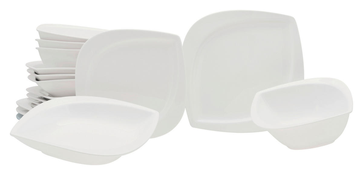 KOMBISERVICE Melbourne 16-teilig  - Weiß, Basics, Keramik - Creatable