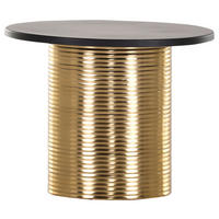 BEISTELLTISCH 50/50/40 cm Schwarz, Goldfarben rund  - Goldfarben/Schwarz, LIFESTYLE, Metall (50/50/40cm) - Landscape