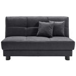 SCHLAFSOFA Mikrovelours Graublau  - Graublau/Schwarz, KONVENTIONELL, Textil/Metall (145/85/100cm) - Carryhome