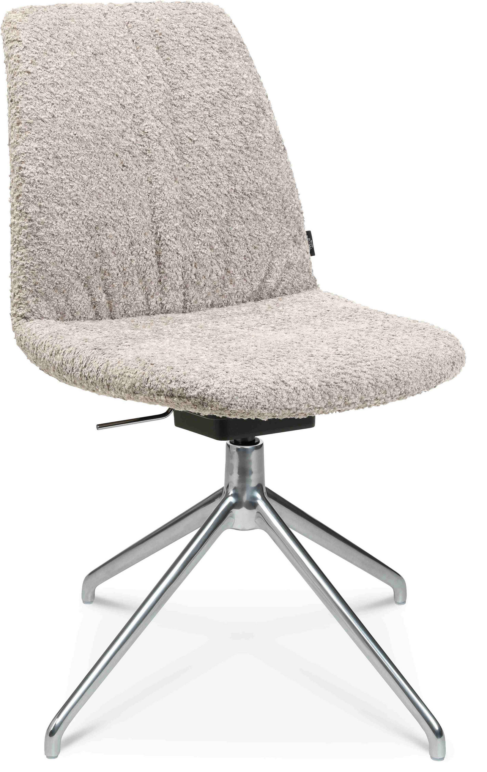 STUHL - Greige/Alufarben, Design, Textil/Metall (46/81,5-84,5/55cm) - Johann Jakob